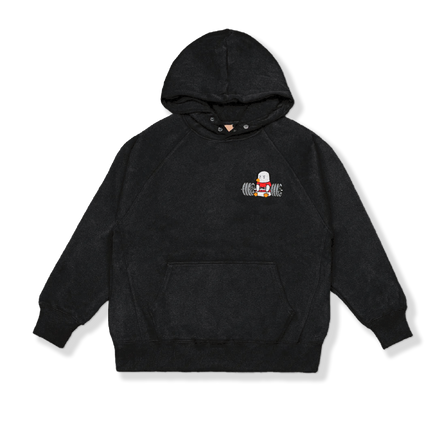 "WEIGHTLIFTING DUCK" HOODIE BLACK