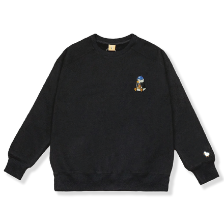 "PIZZA DUCK” CREW BLACK
