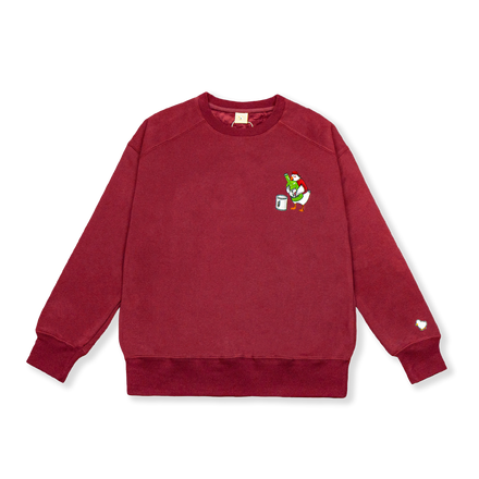 "SOJU DUCK" CREW MAROON