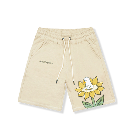 "SUNFLOWER DUCK” SHORTS BEIGE