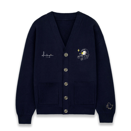 "ASTRO DUCK" CARDIGAN MIDNIGHT BLUE