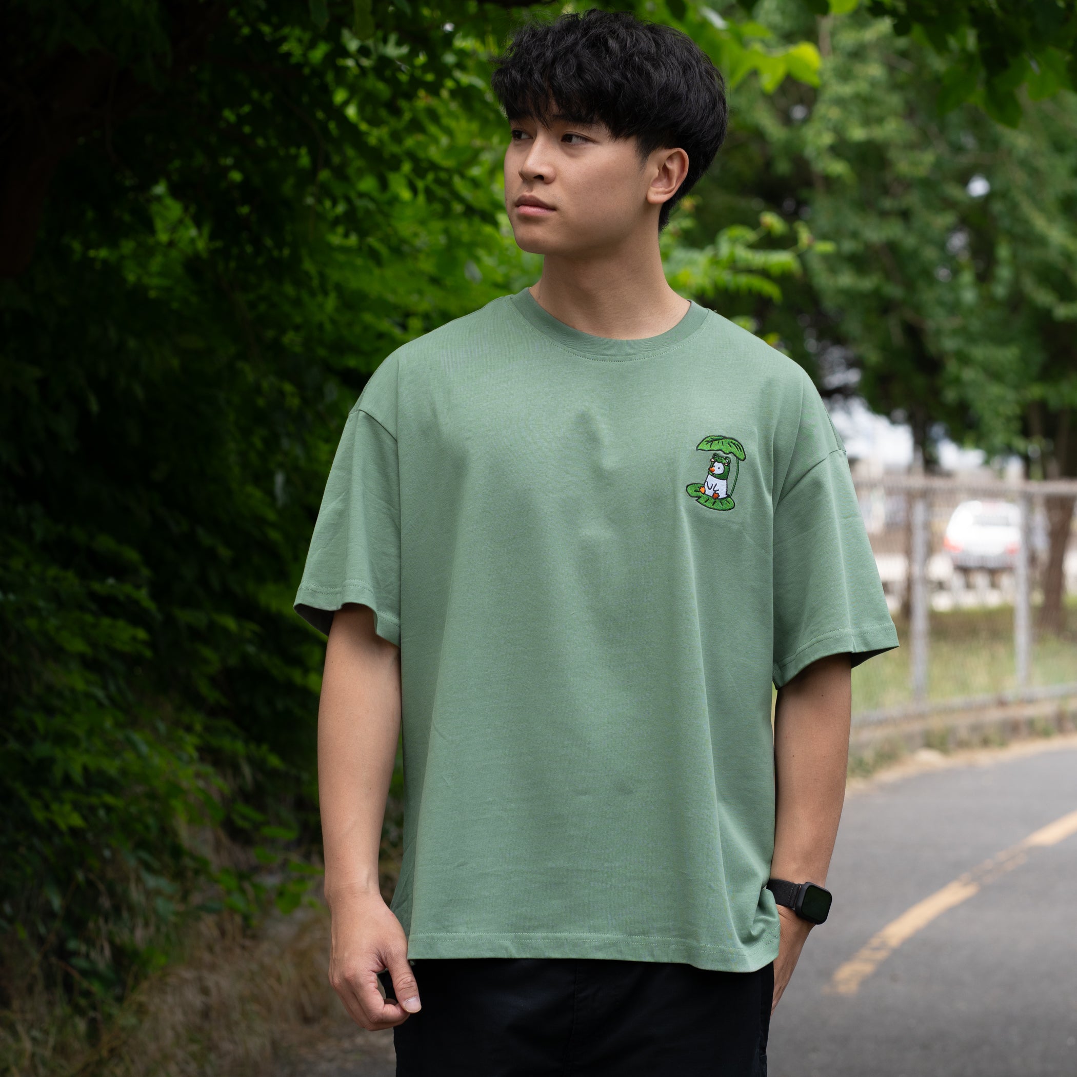 "FROGGY DUCK" SHIRT MATCHA