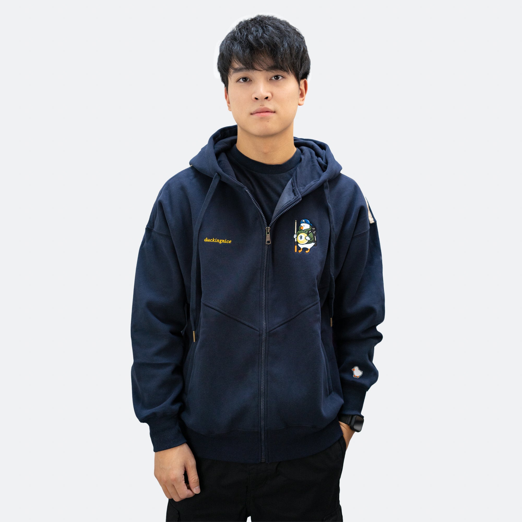 "POOL DUCKS” ZIP UP DEEP NAVY