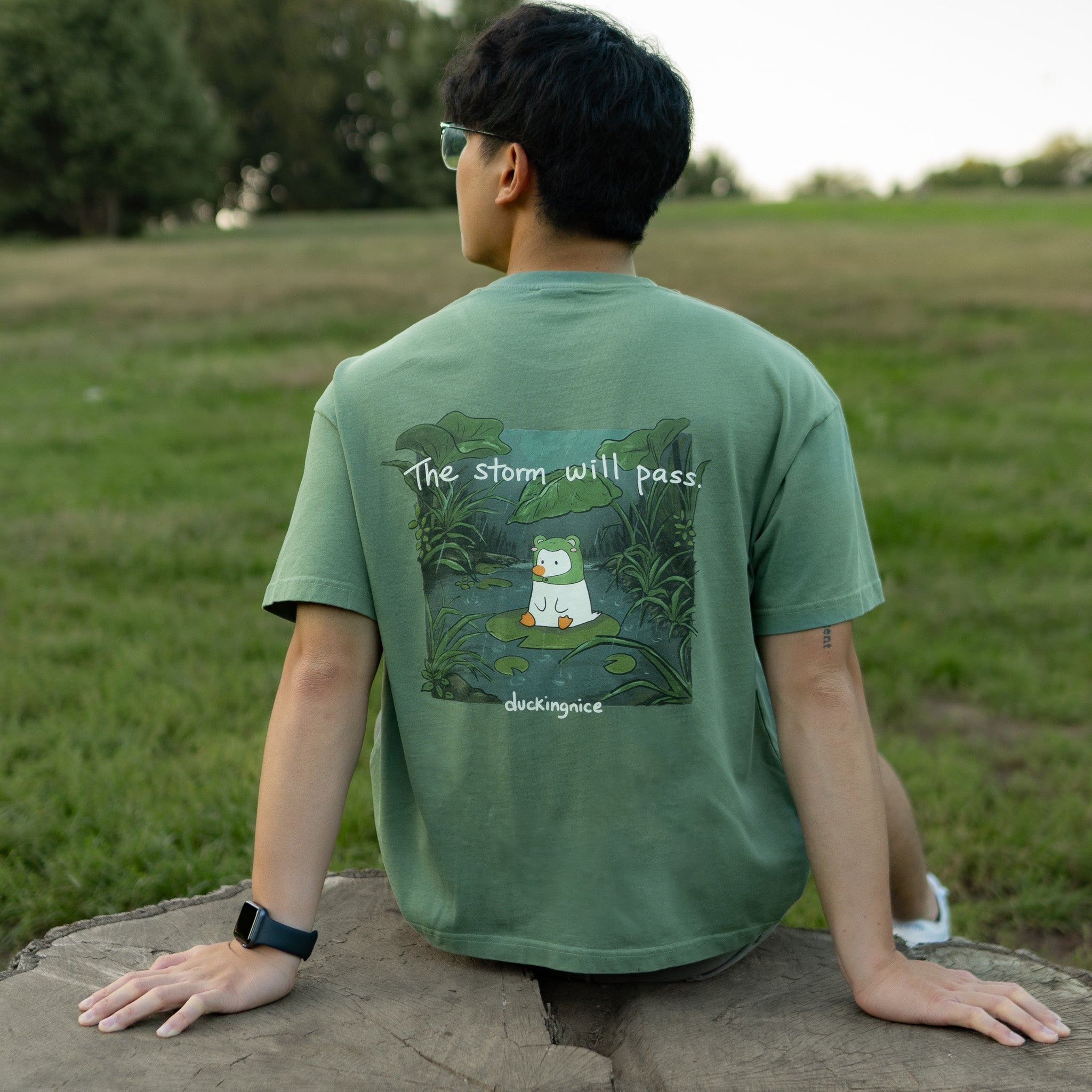 "FROGGY DUCK" SHIRT MATCHA