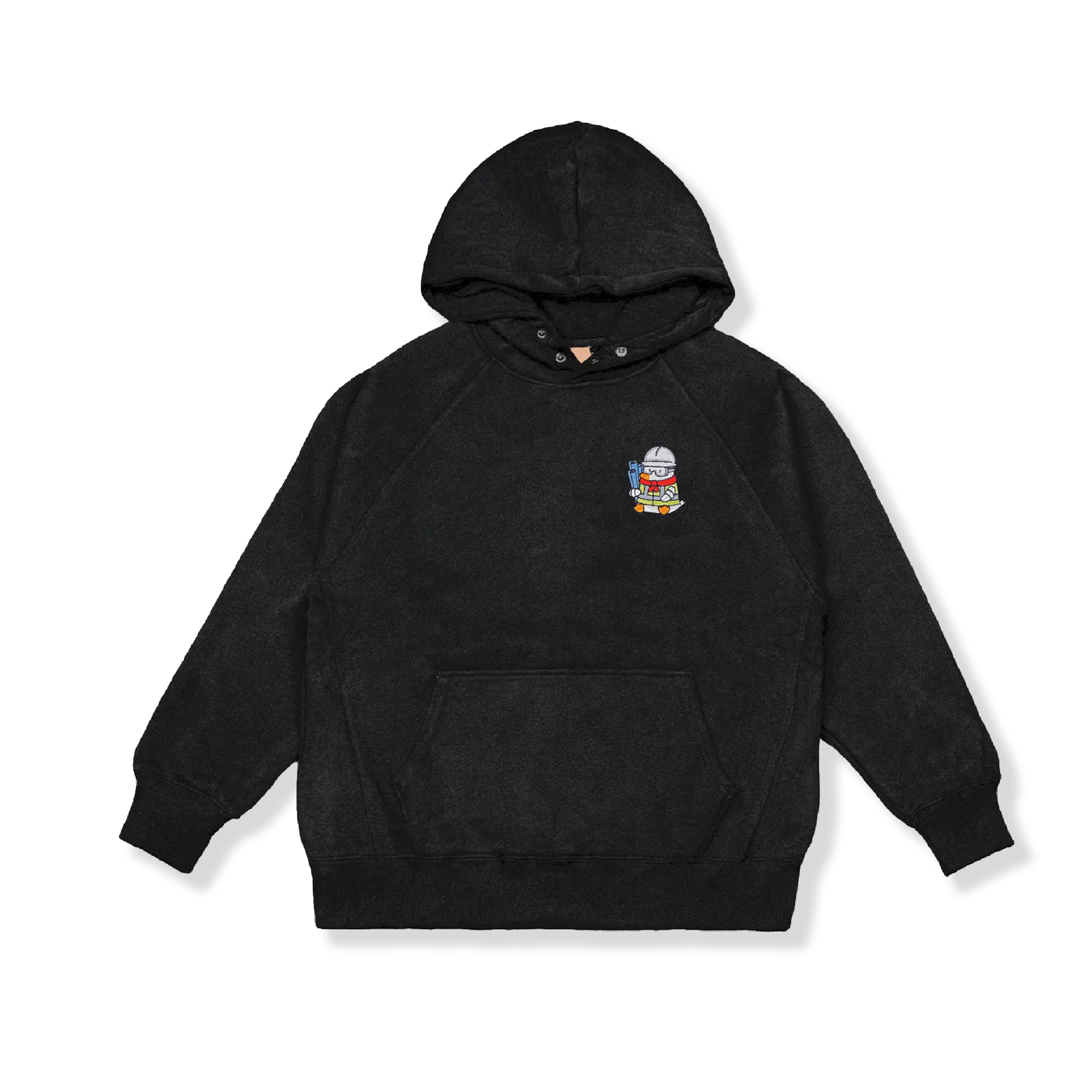 "ENGINEER DUCK" HOODIE BLACK