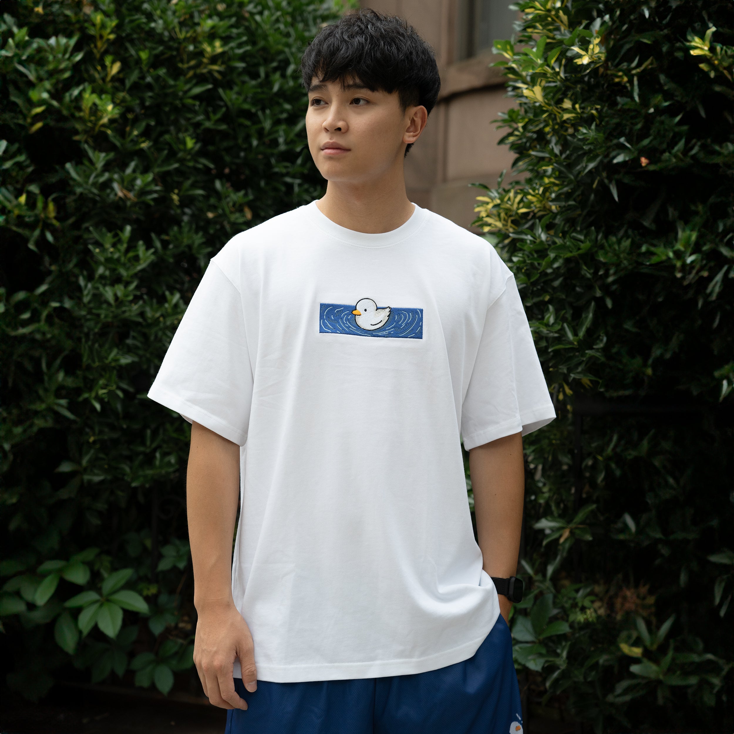 "FLOATING DUCK" SHIRT WHITE