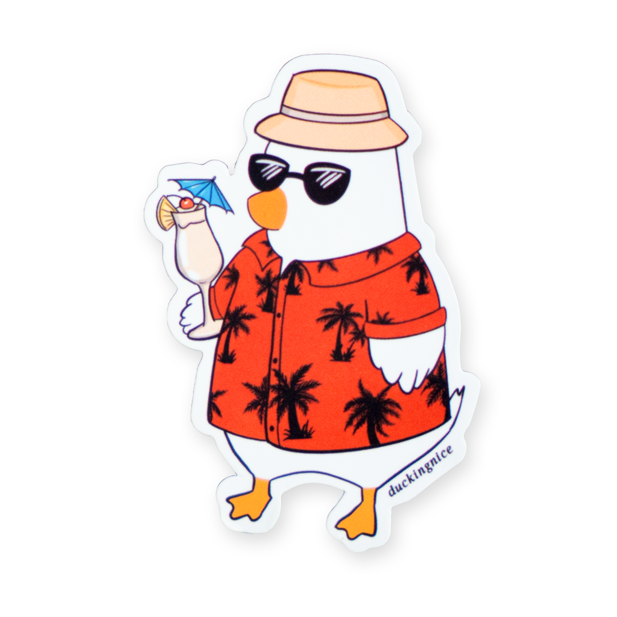 "HAWAIIAN DUCK" STICKER