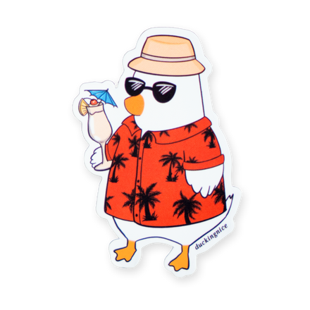 "HAWAIIAN DUCK" STICKER