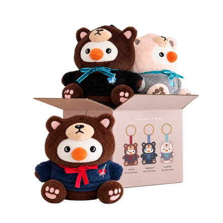 "BEAR DUCK" KEYCHAIN PLUSHIE SCENTED COMPLETE SET