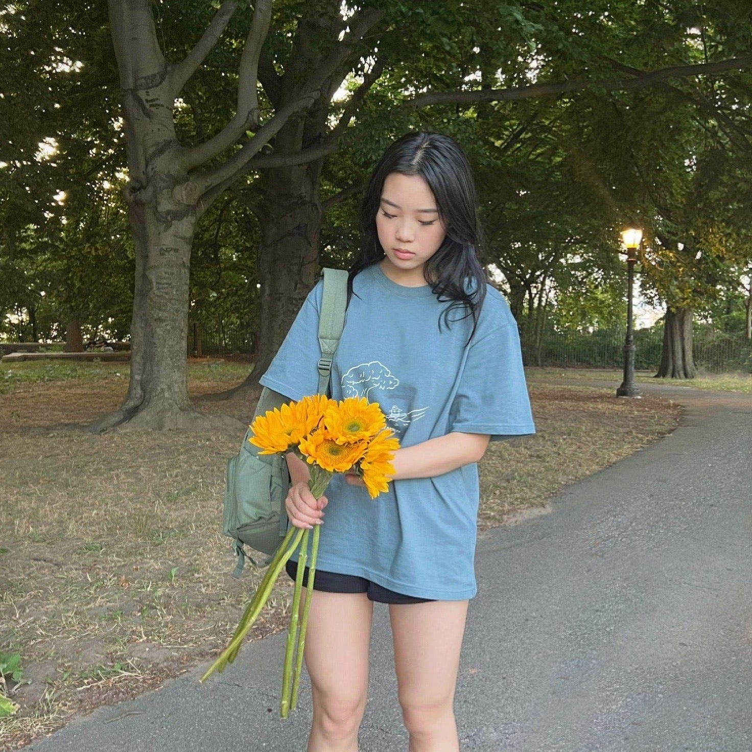 “SURFING DUCK” SHIRT BLUE