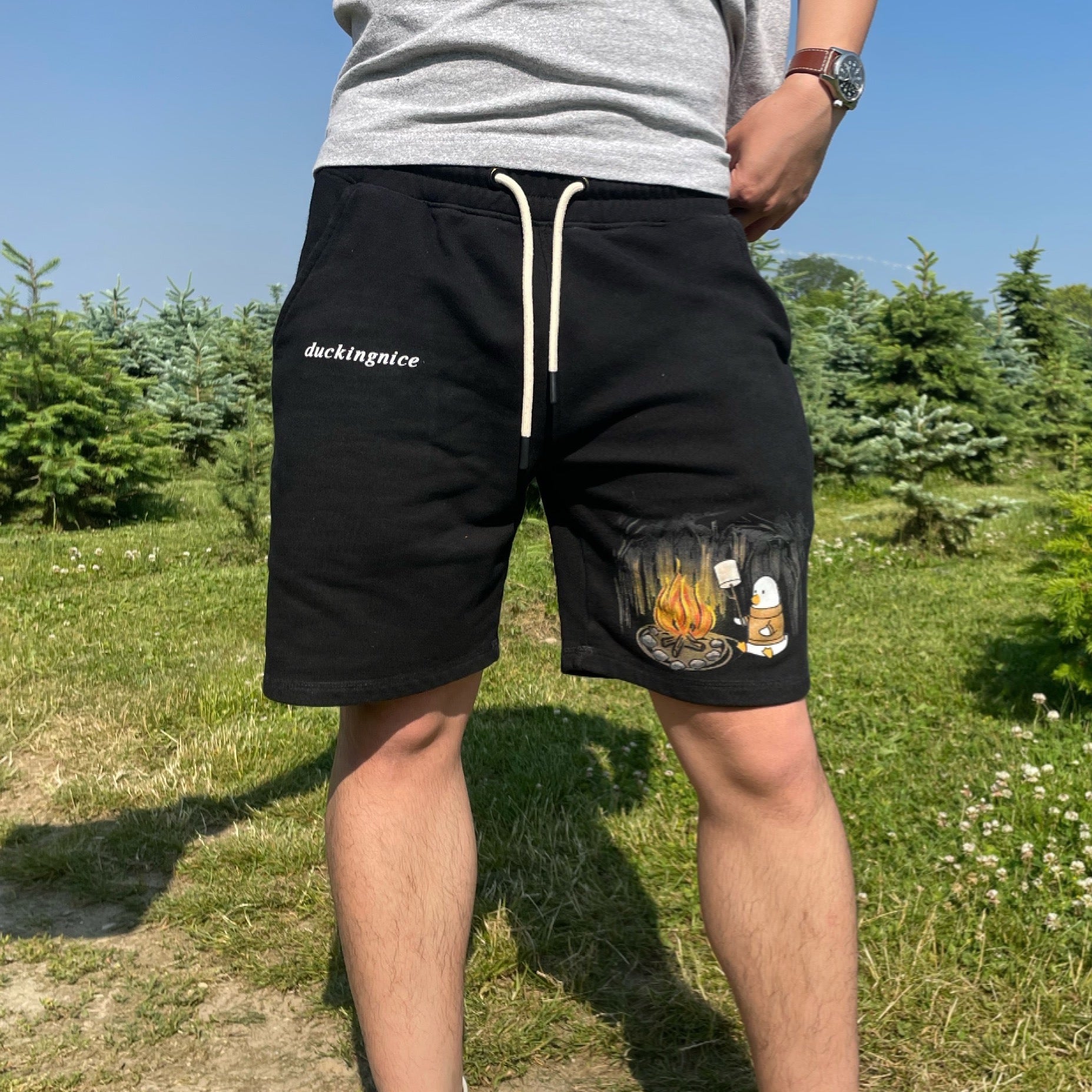 "CAMPFIRE DUCK” SHORTS BLACK