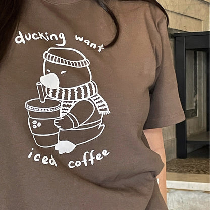 Iced Coffee Duck Shirt