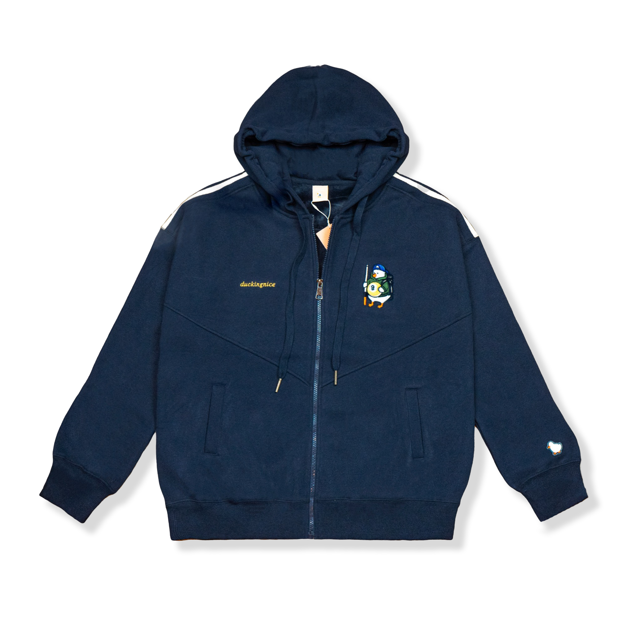 "POOL DUCKS” ZIP UP DEEP NAVY