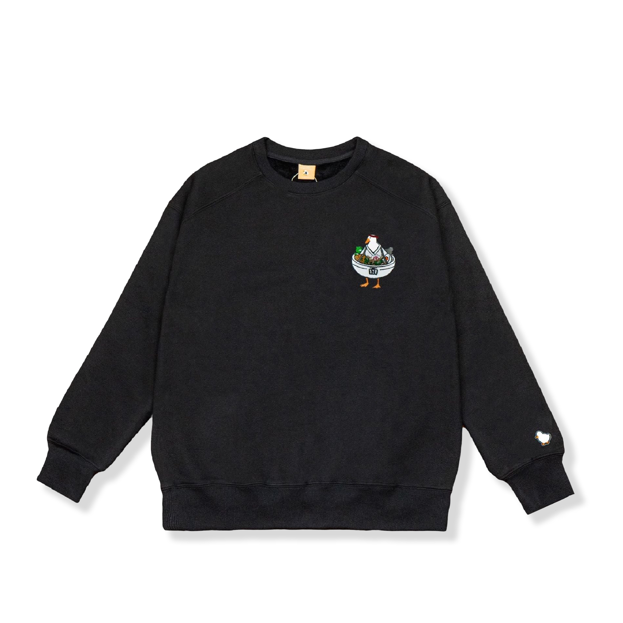 "RAMEN DUCK” CREW BLACK