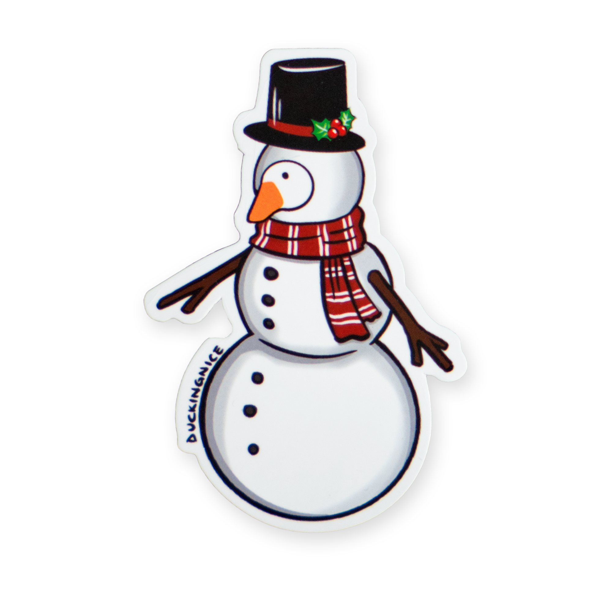 "SNOWMAN DUCK" STICKER