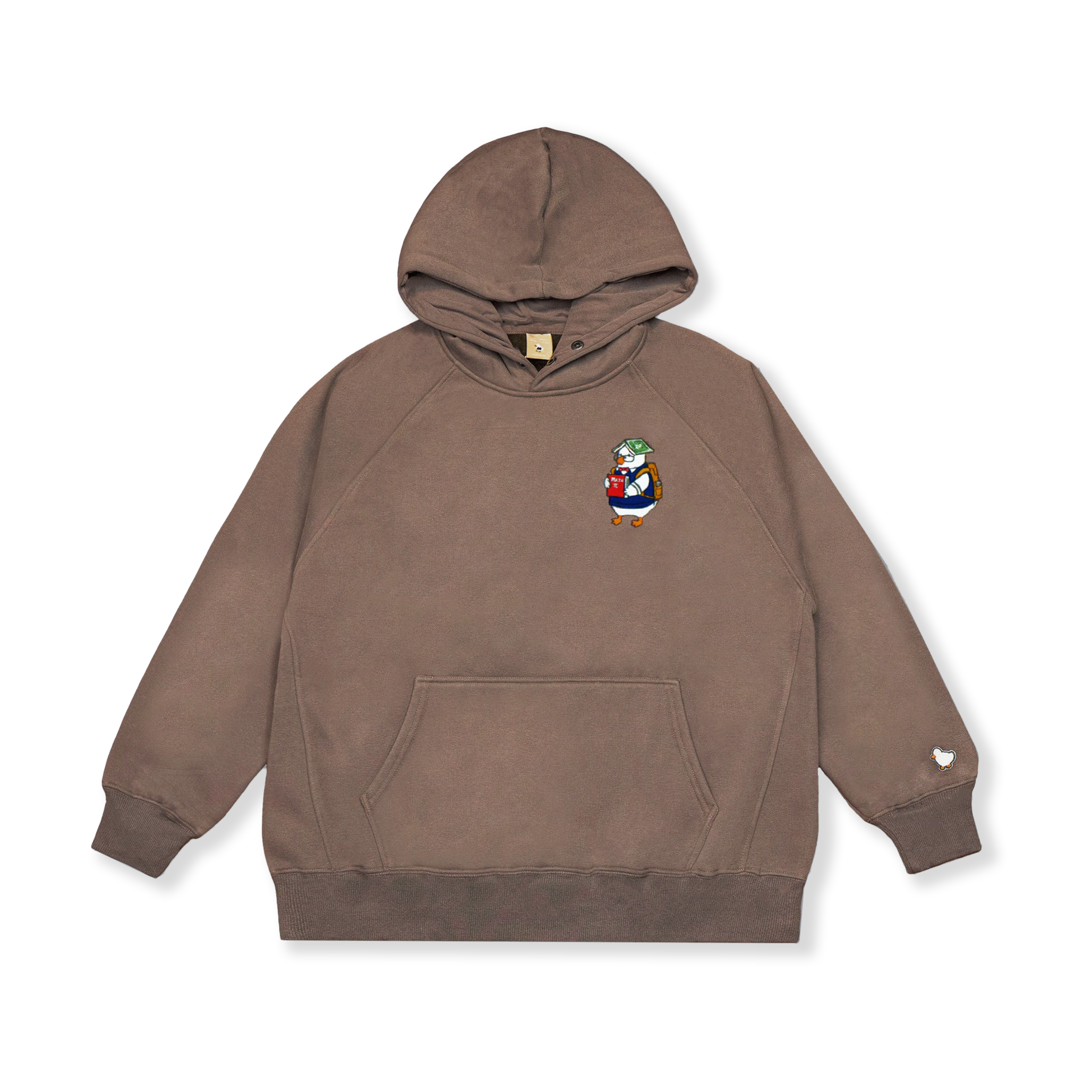 "STUDENT DUCK” HOODIE COFFEE