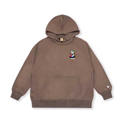 "STUDENT DUCK” HOODIE COFFEE