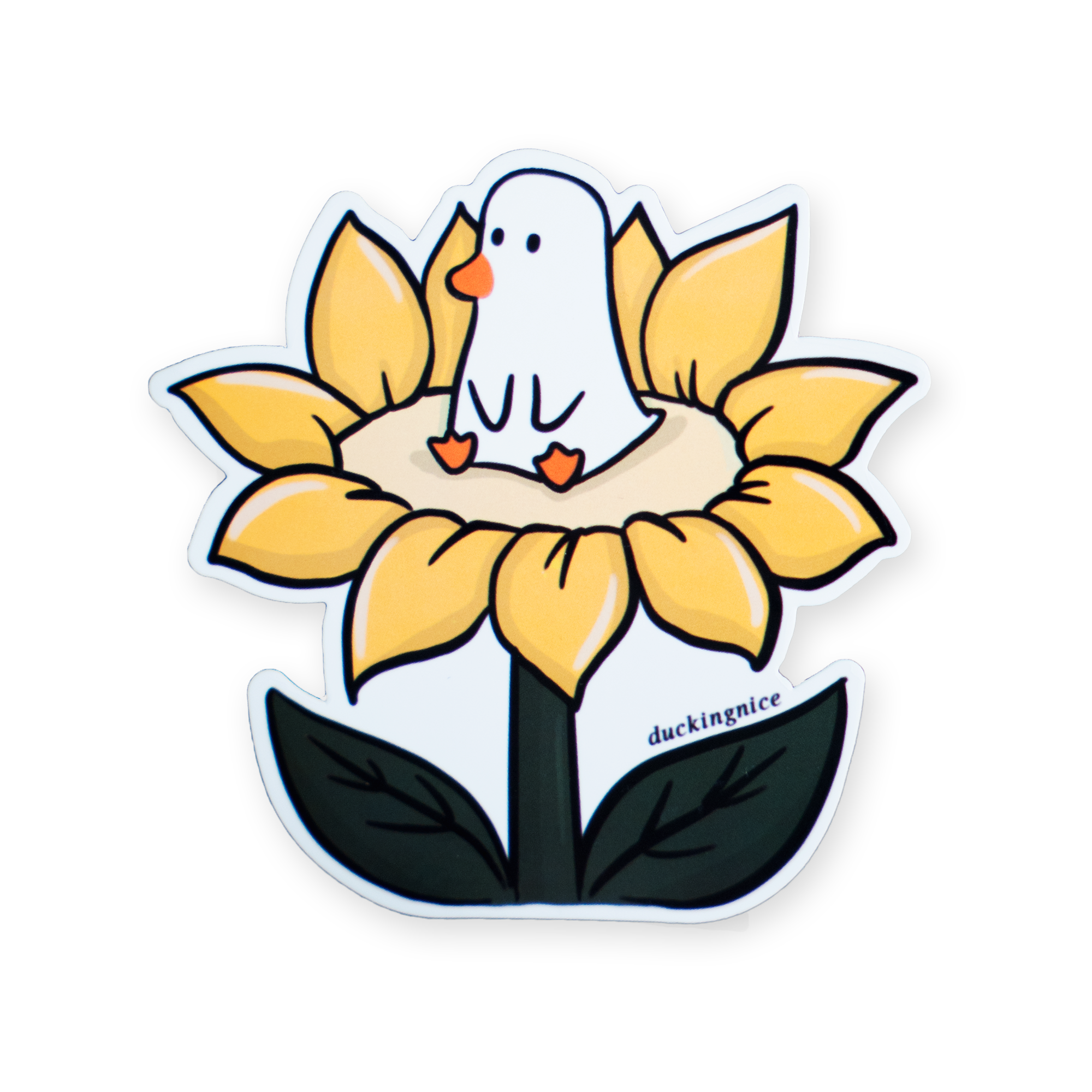 "SUNFLOWER DUCK" STICKER