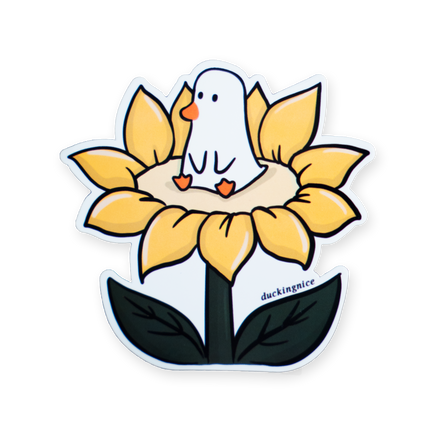 "SUNFLOWER DUCK" STICKER