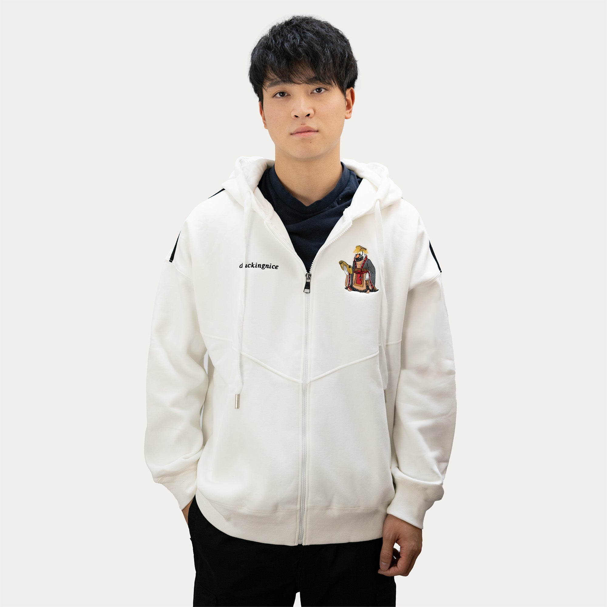 "EMPEROR DUCK" ZIP UP WHITE