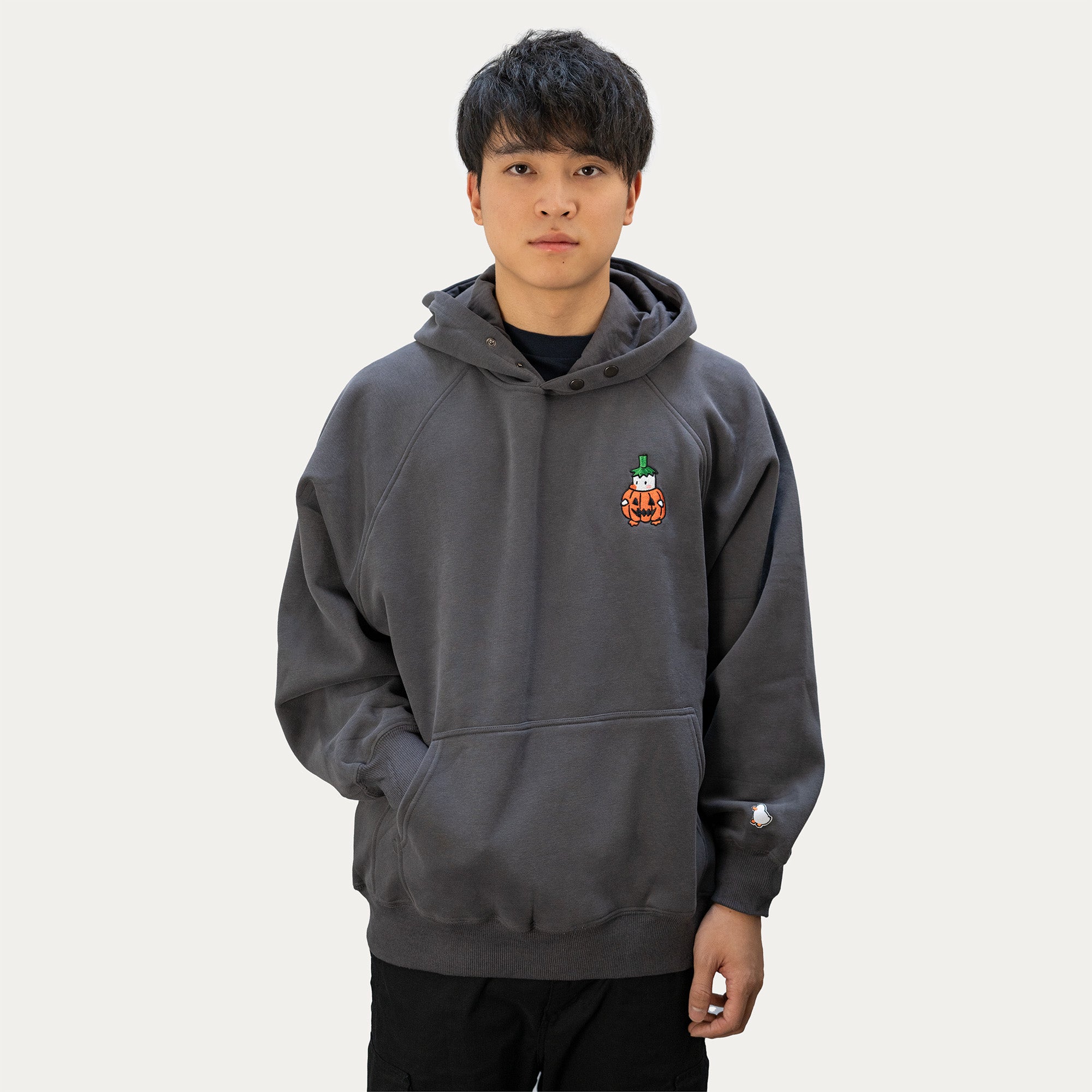 "PUMPKIN" DUCK HOODIE SLATE