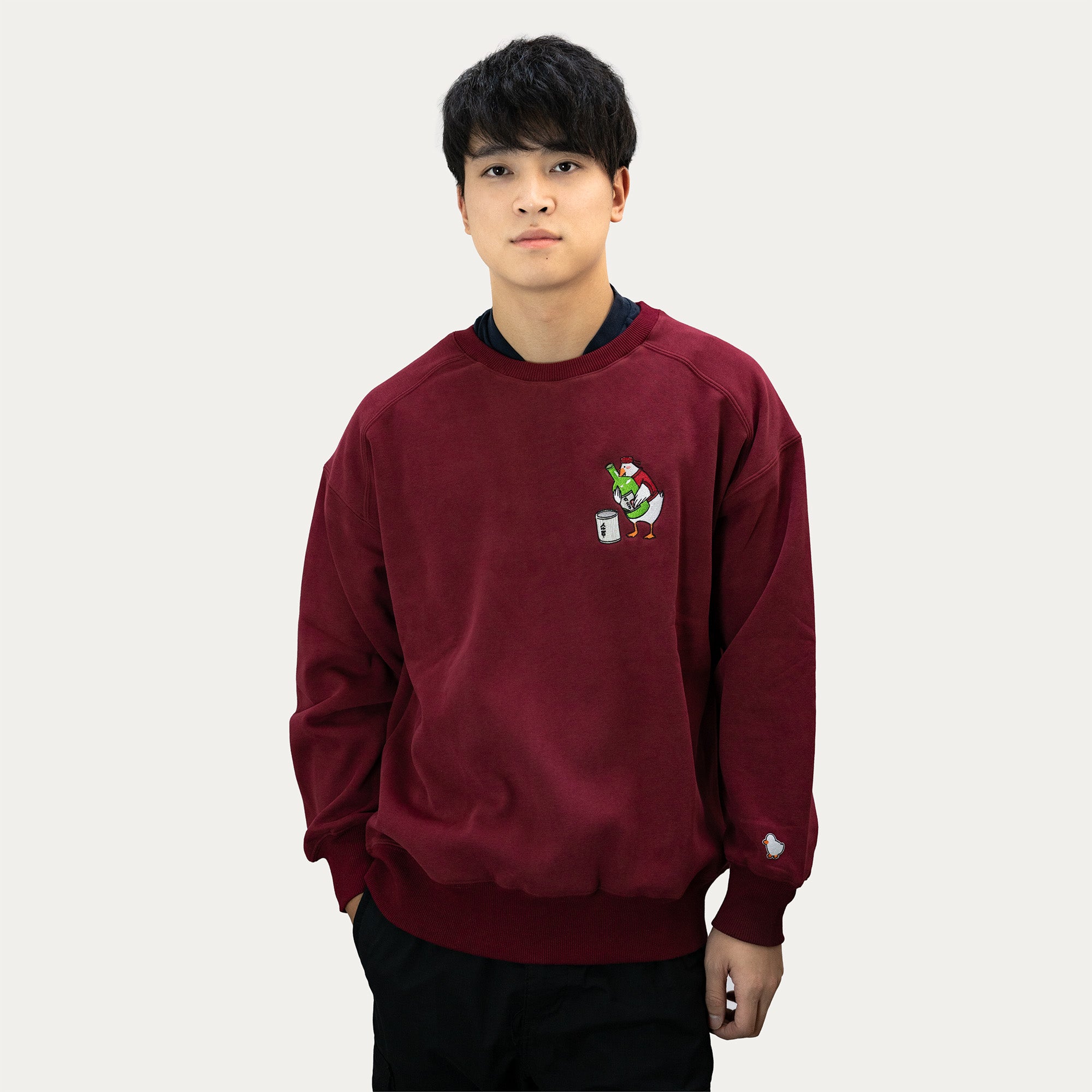 "SOJU DUCK" CREW MAROON