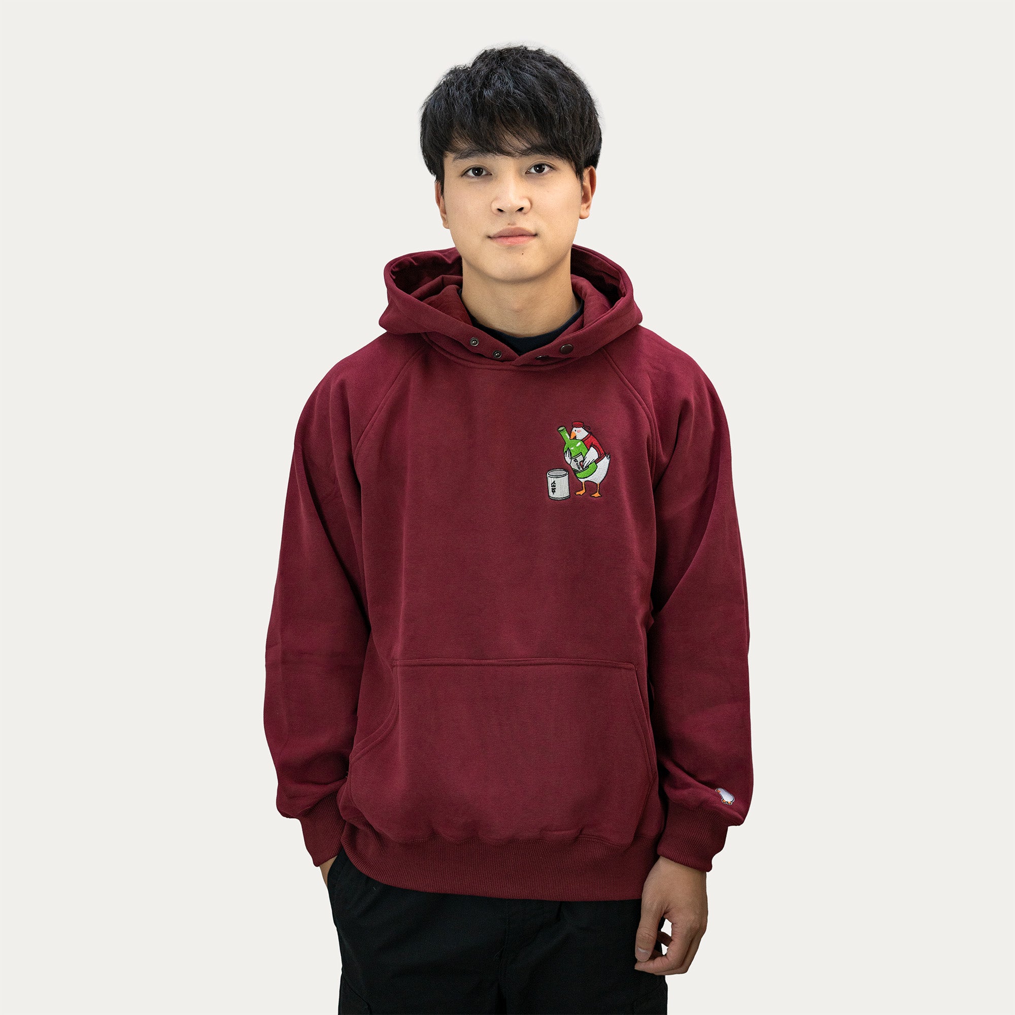 "SOJU DUCK" HOODIE MAROON