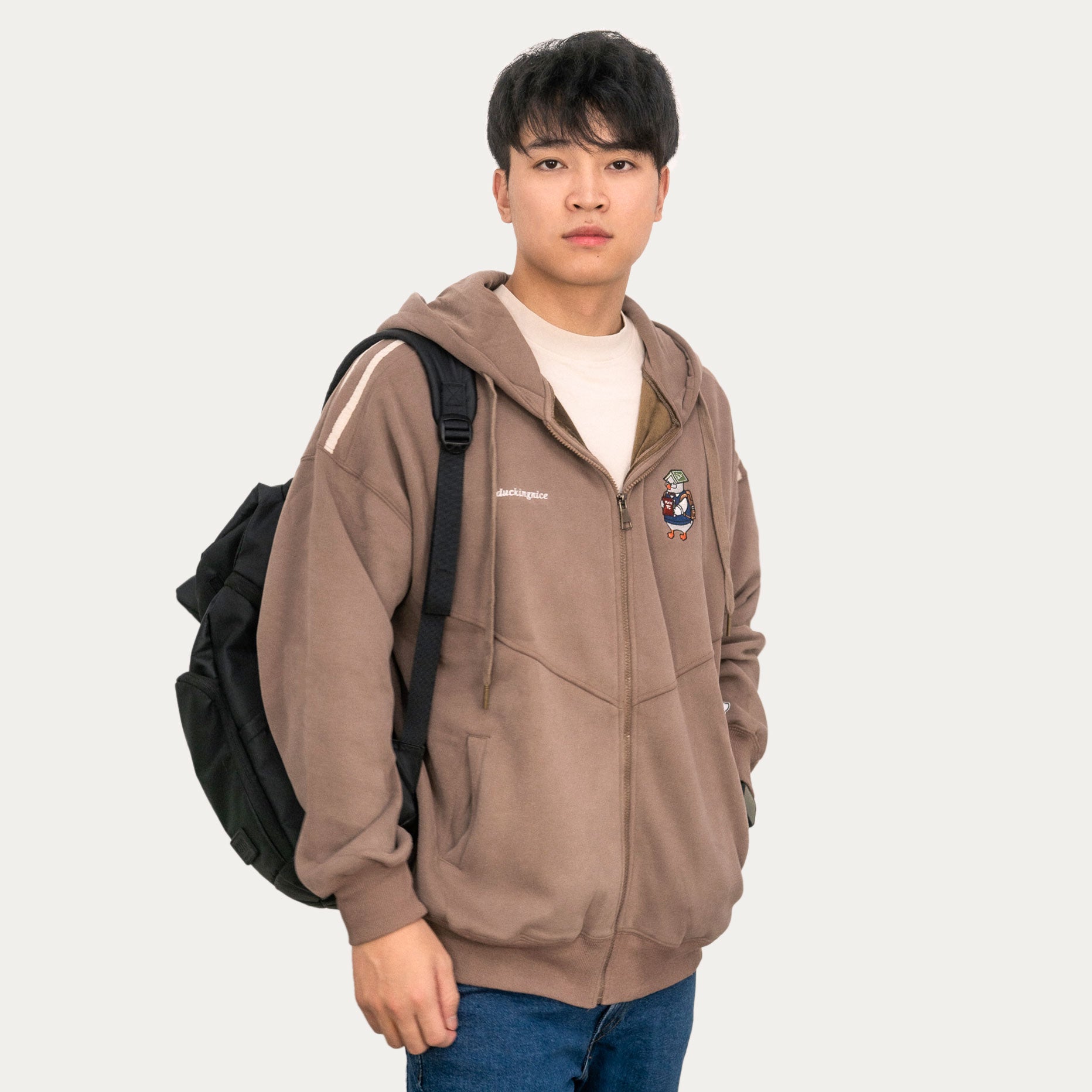 "STUDENT DUCK” ZIP UP COFFEE